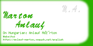 marton anlauf business card